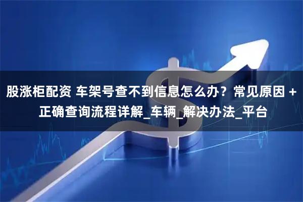 股涨柜配资 车架号查不到信息怎么办？常见原因 + 正确查询流程详解_车辆_解决办法_平台