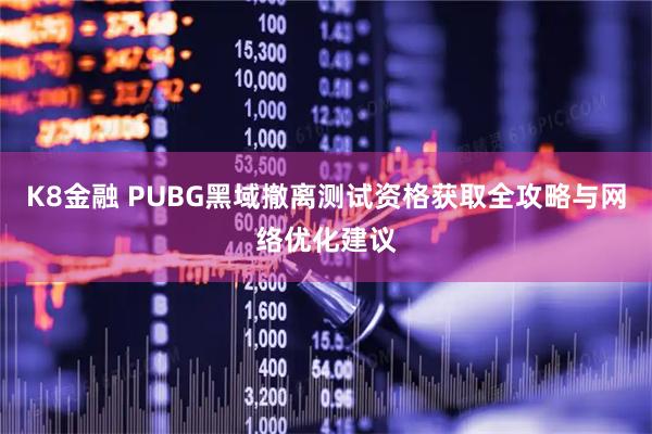 K8金融 PUBG黑域撤离测试资格获取全攻略与网络优化建议